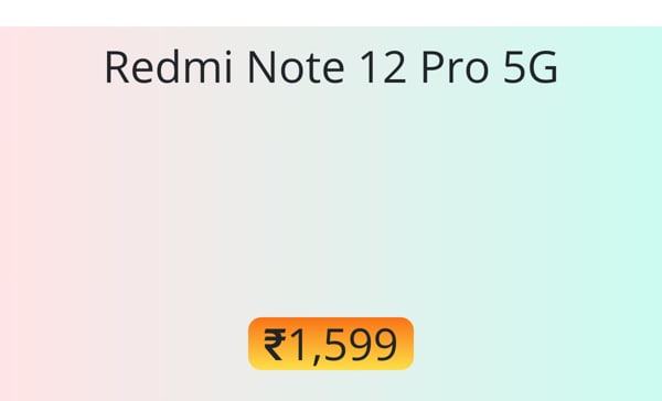 Redmi Note 12 Pro 5G Battery Price official