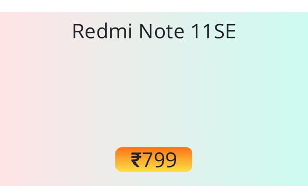 Redmi Note 11SE Battery Price official