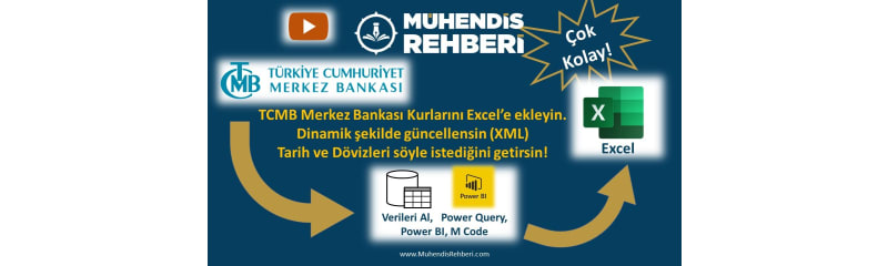 Excel ile TCMB Döviz Kurları zaman serileri arasında bağlantı kurmak ve sürekli olarak güncel veriyi çekmek mümkün ve çok kolay. https://res.cloudinary.com/gulabi/image/upload/t_bannerFit/v1715559503/tcmb/tcmb.jpg