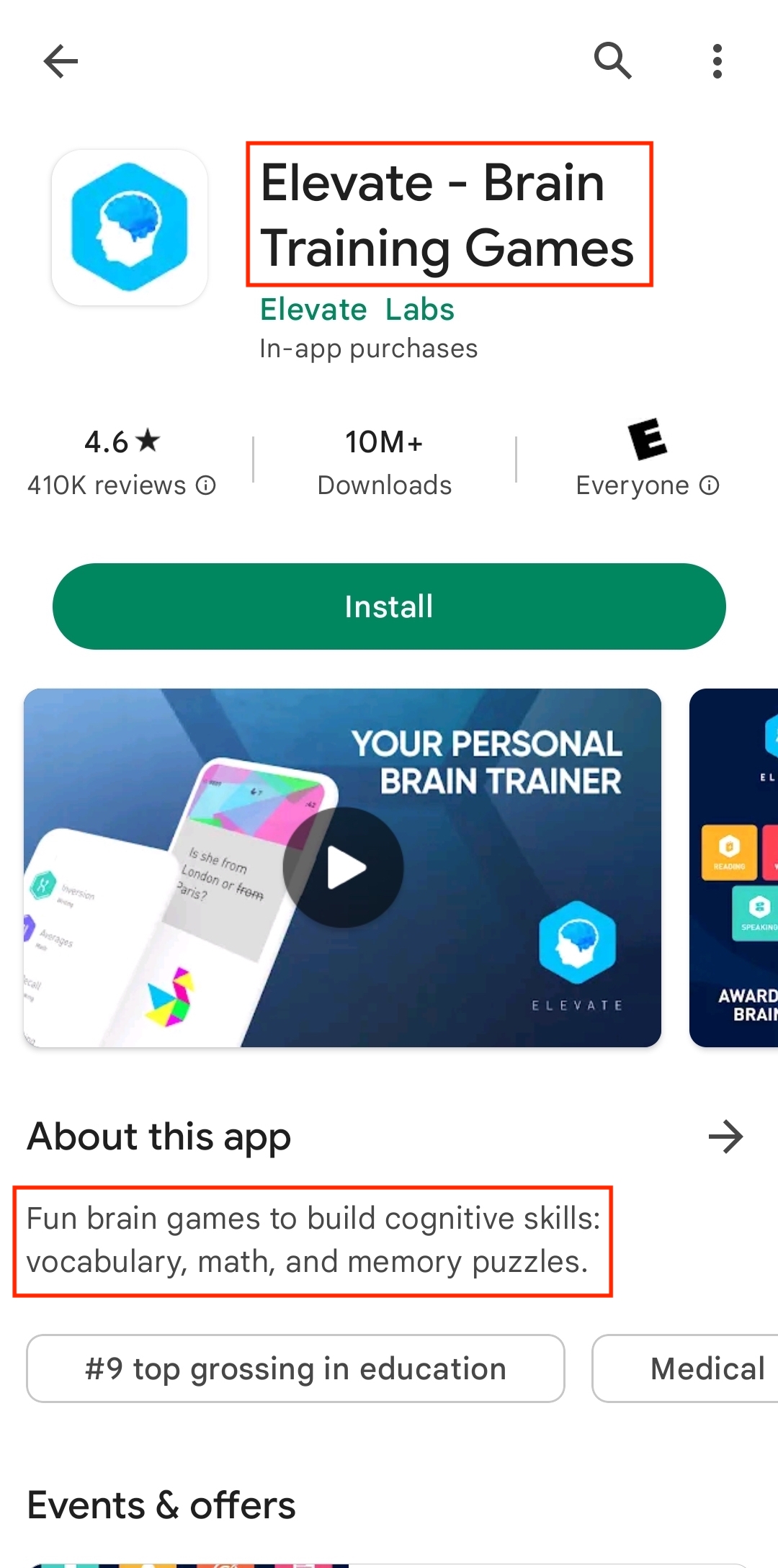 elevate google play app listing