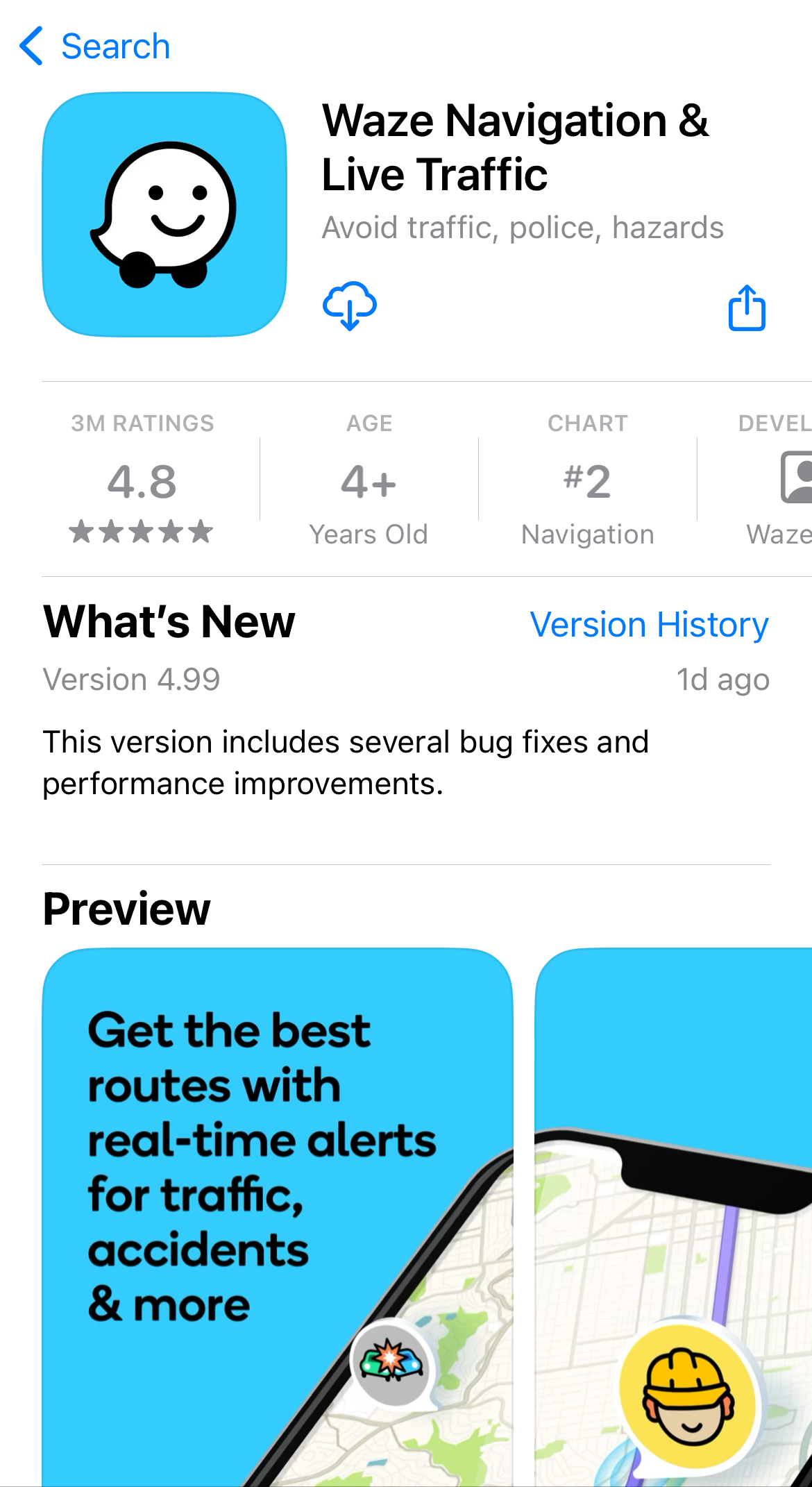 waze app store listing