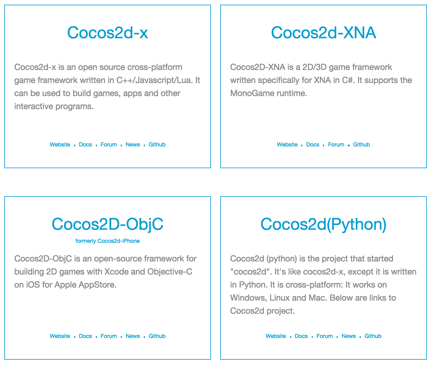 Cocos 2D Forks