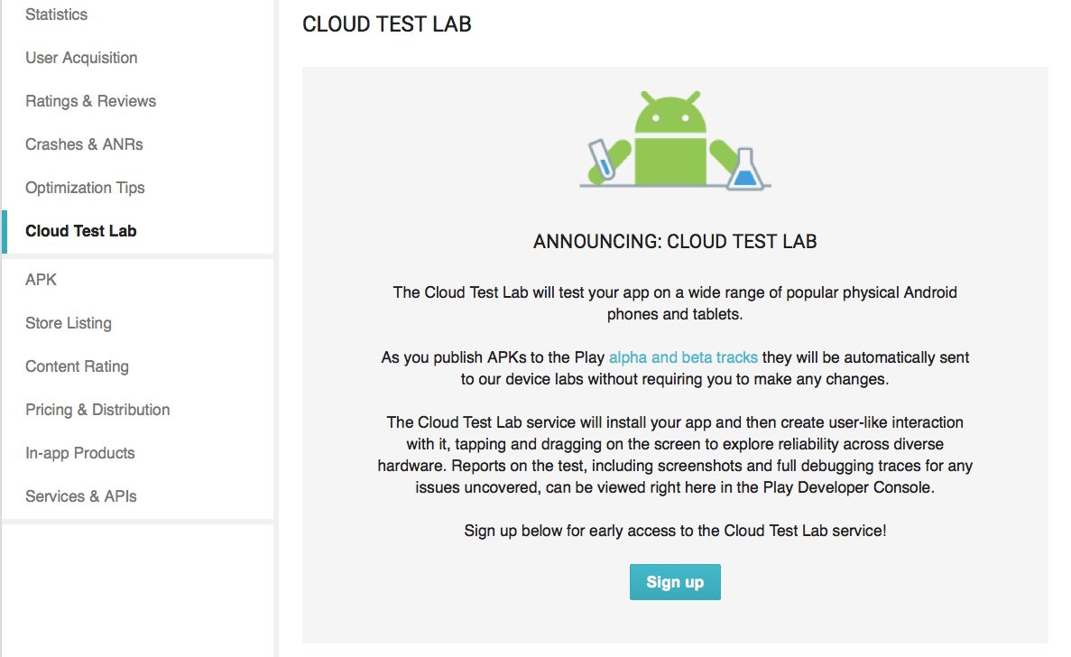 Google Cloud Test Lab