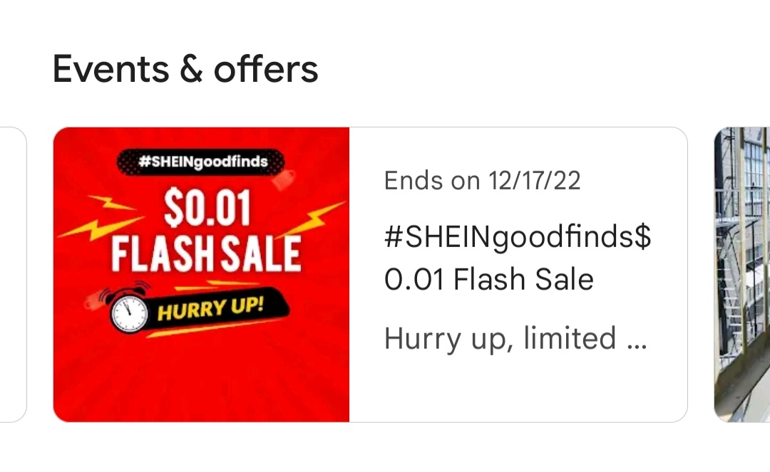 SHEIN flash sale