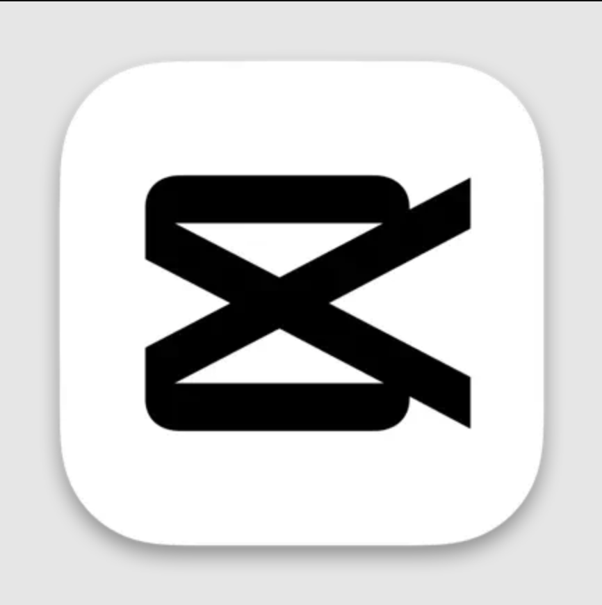 CapCut black and white apple app store icon