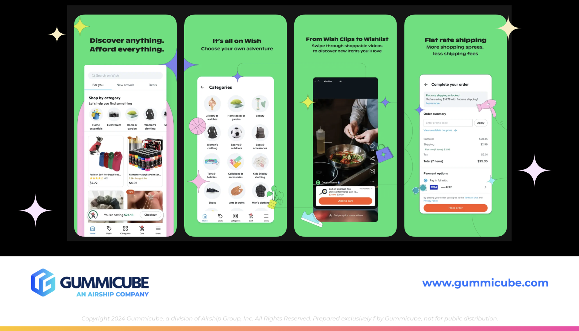 Wish iOS App Store screenshots