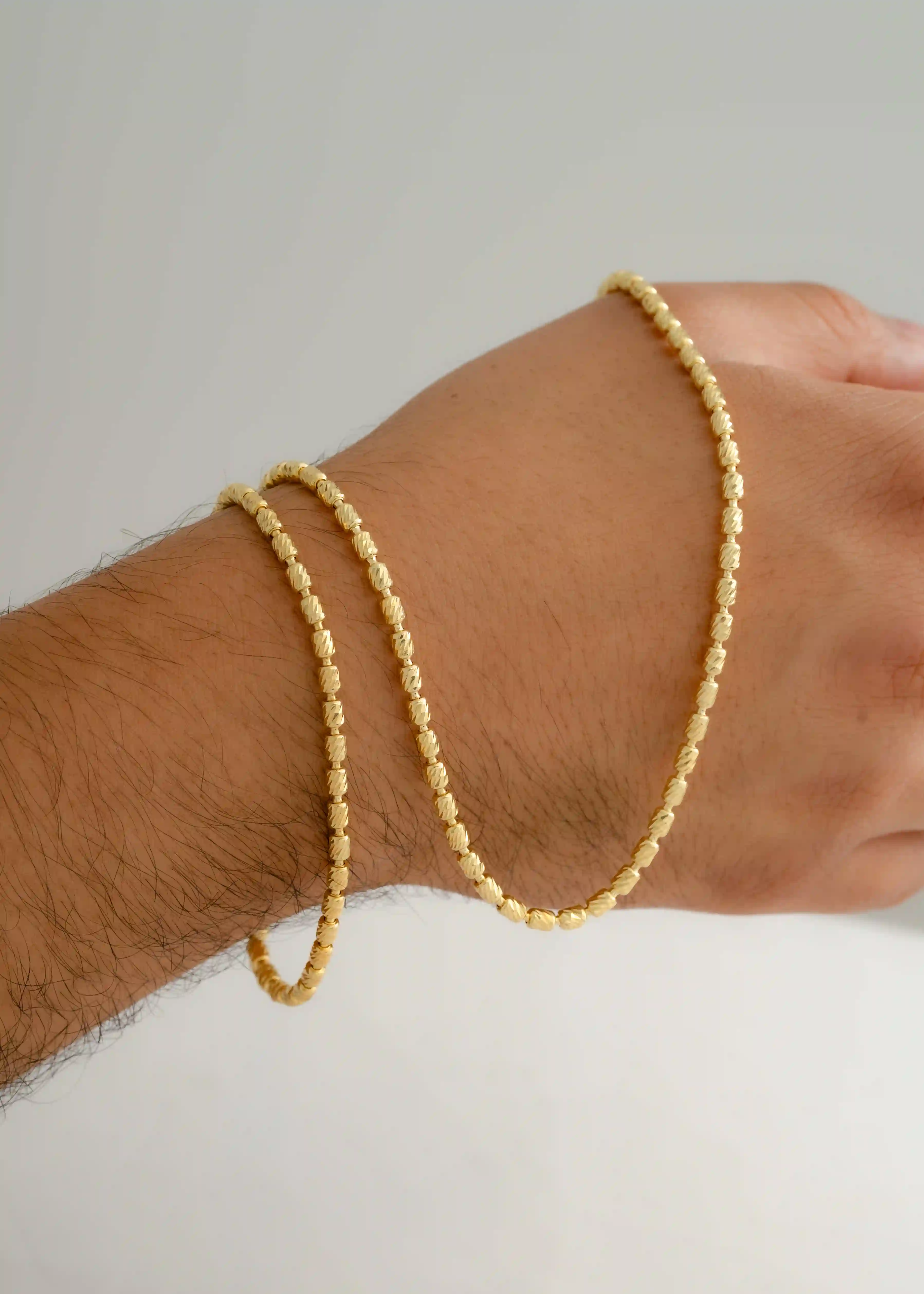 Pulsera Barril italy 3 mm 19.5 Cms - Vista 2