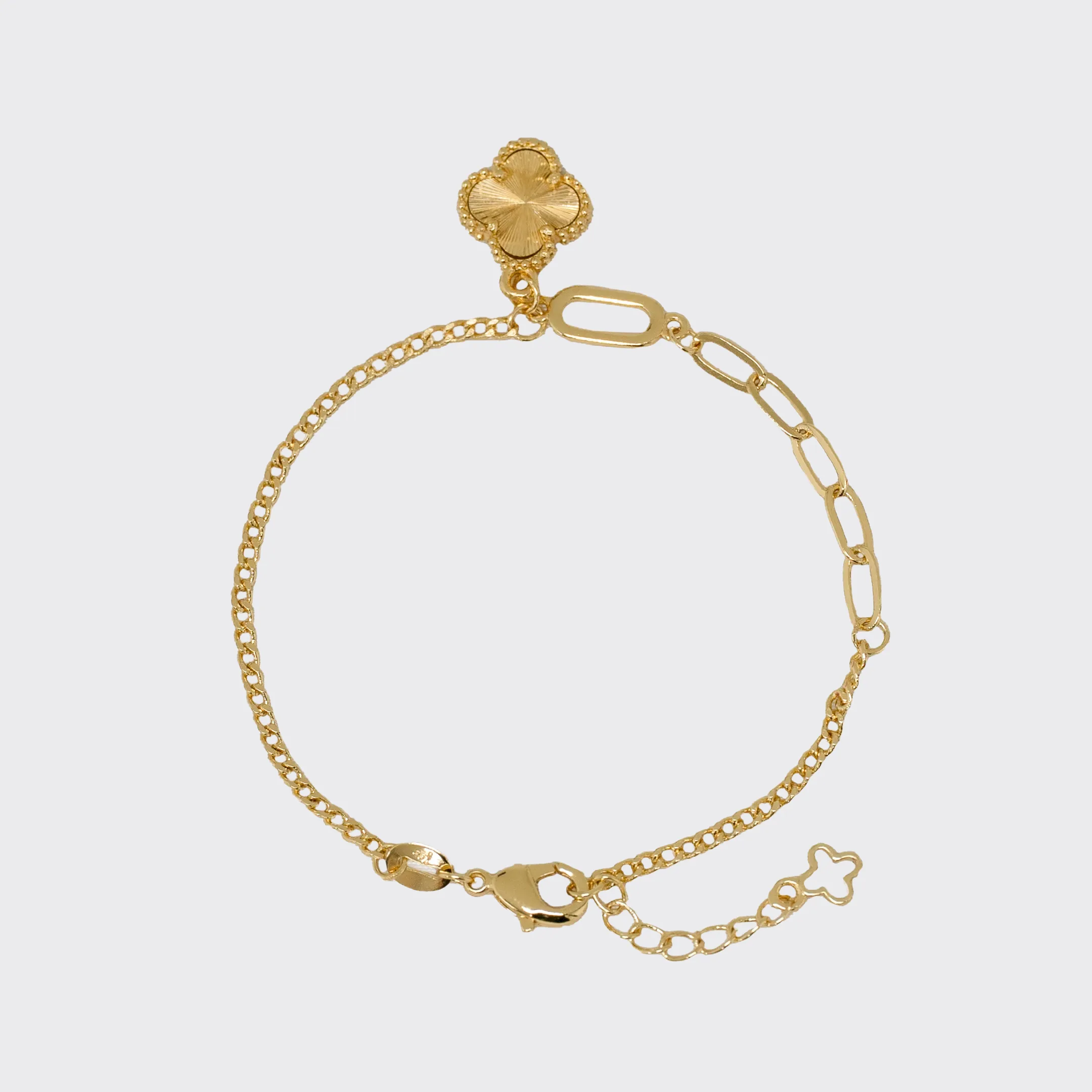 Pulsera Cubana Clover 1,1 cm 15 Cm + Ext - Vista 1