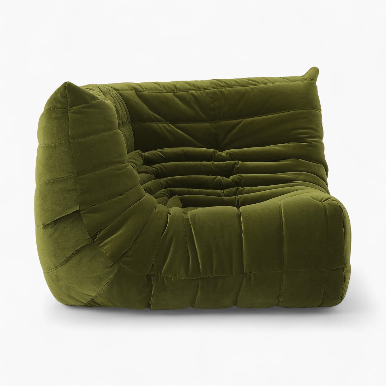 Ducaroy Corner Fabric Green Velvet 2
