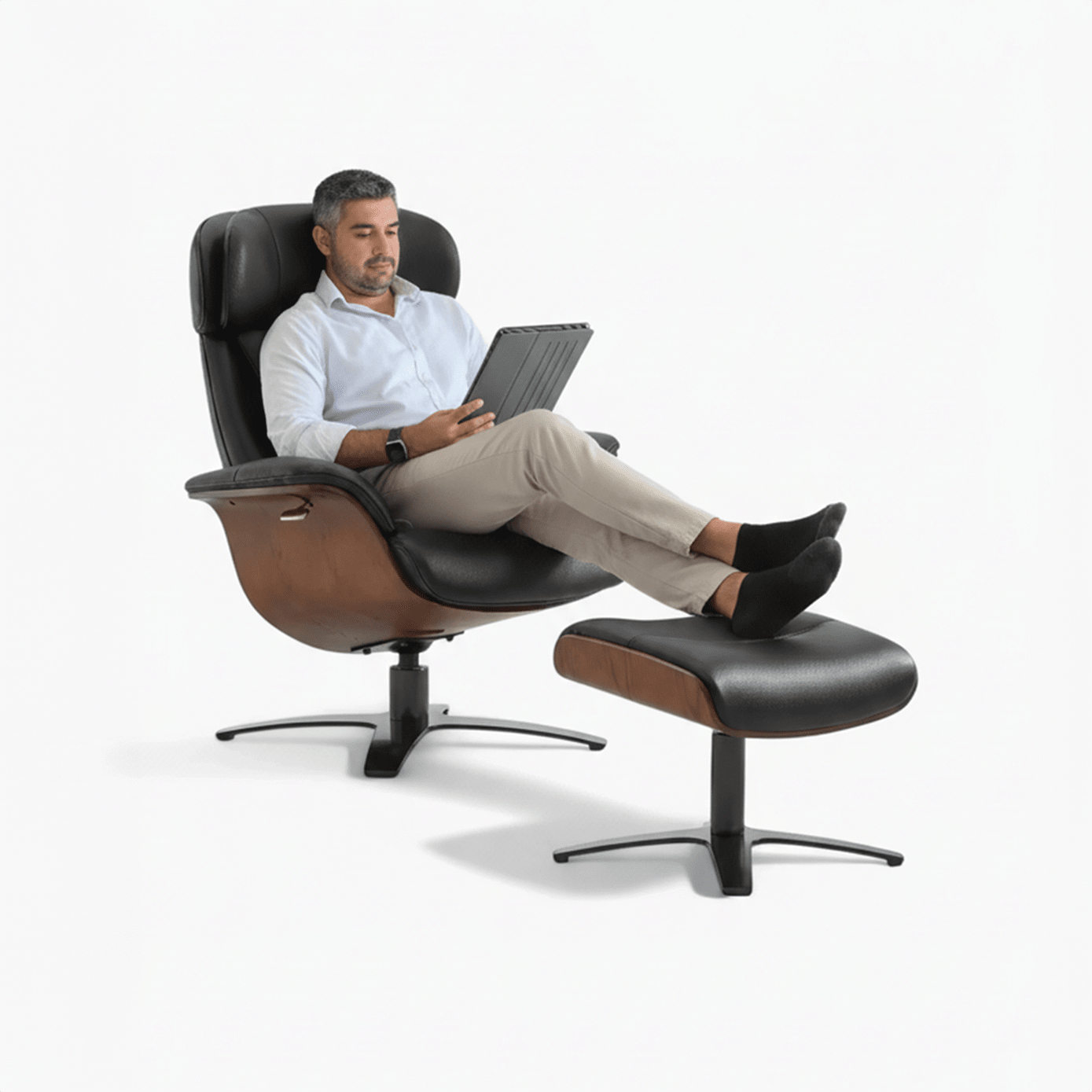 Elvin Leather Recliner and Ottoman 11 - elvin leather recliner