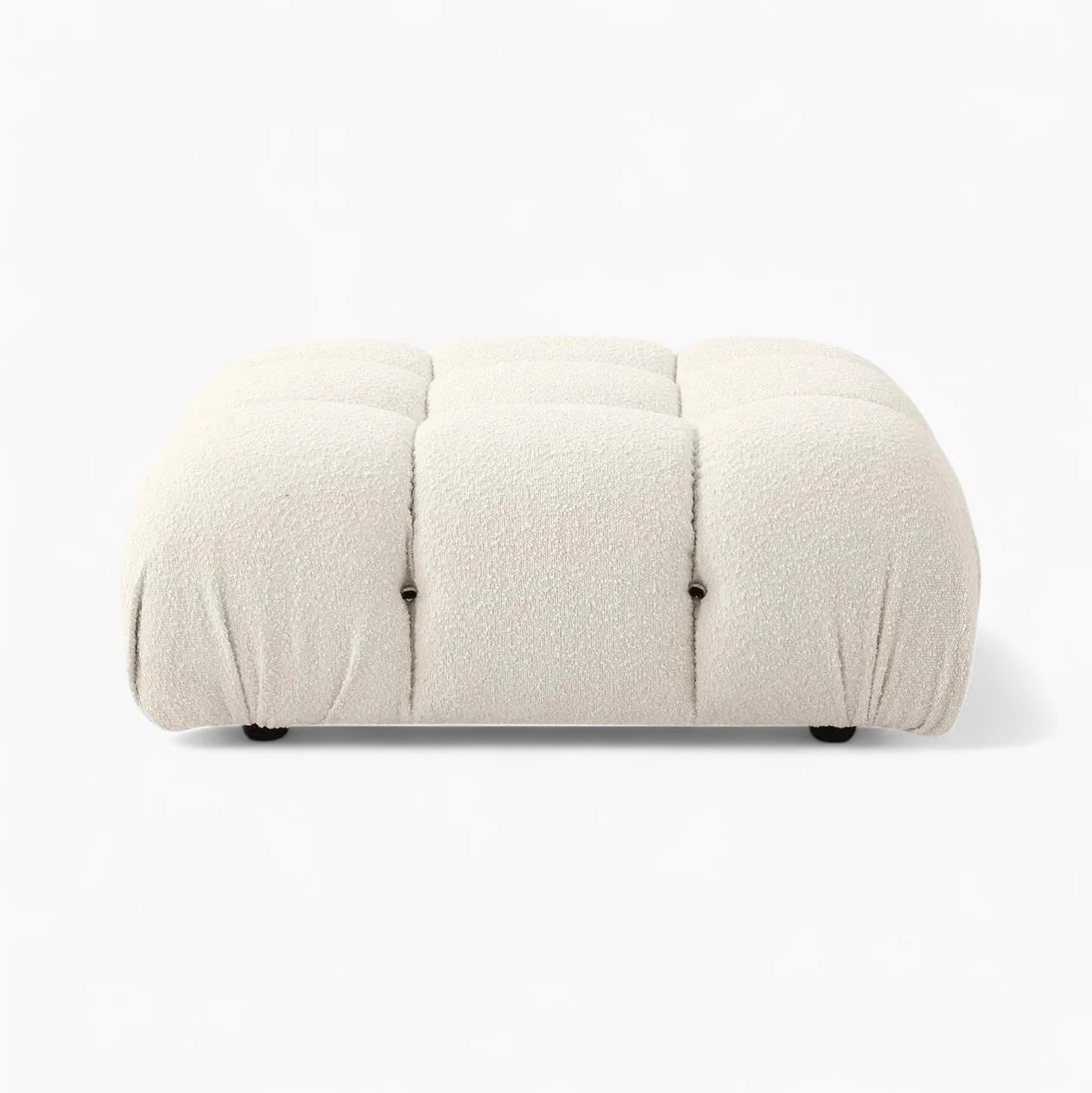 Camaleonda Sofa Module Ottoman Boucle White 3 - Camaleonda