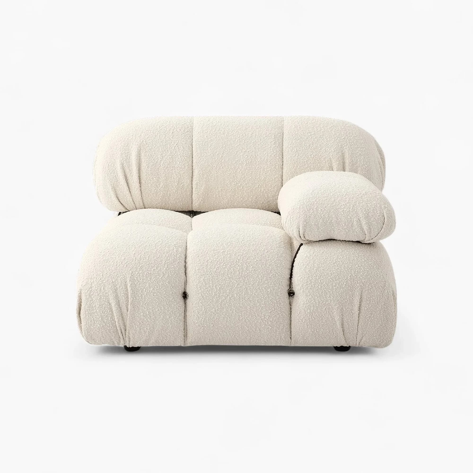 Camaleonda Module Armrest Boucle White 2 - Camaleonda