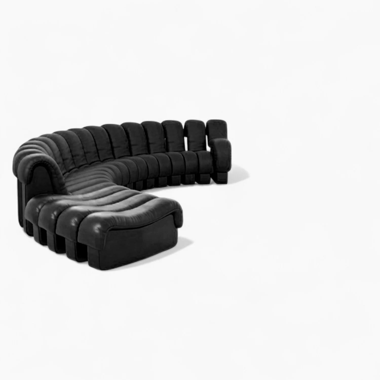 DS 600 Modular Sofa Black Vegan Leather 9 | Sohnne® DS 600 Modular Sofa Black Vegan Leather 9 - DS 600