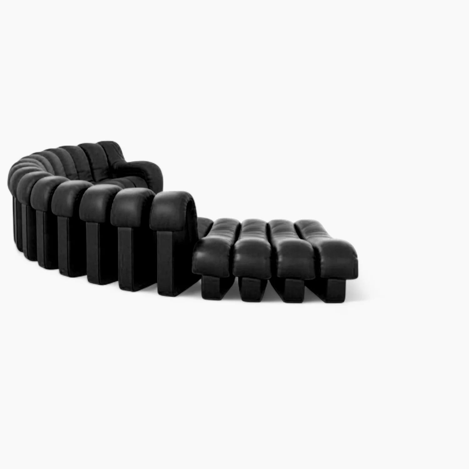 DS 600 Modular Sofa Black Vegan Leather 8 | Sohnne® DS 600 Modular Sofa Black Vegan Leather 8 - DS 600