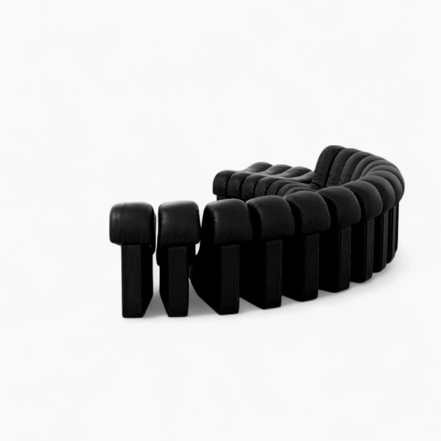 DS 600 Modular Sofa Black Vegan Leather 6 | Sohnne® DS 600 Modular Sofa Black Vegan Leather 6 - DS 600