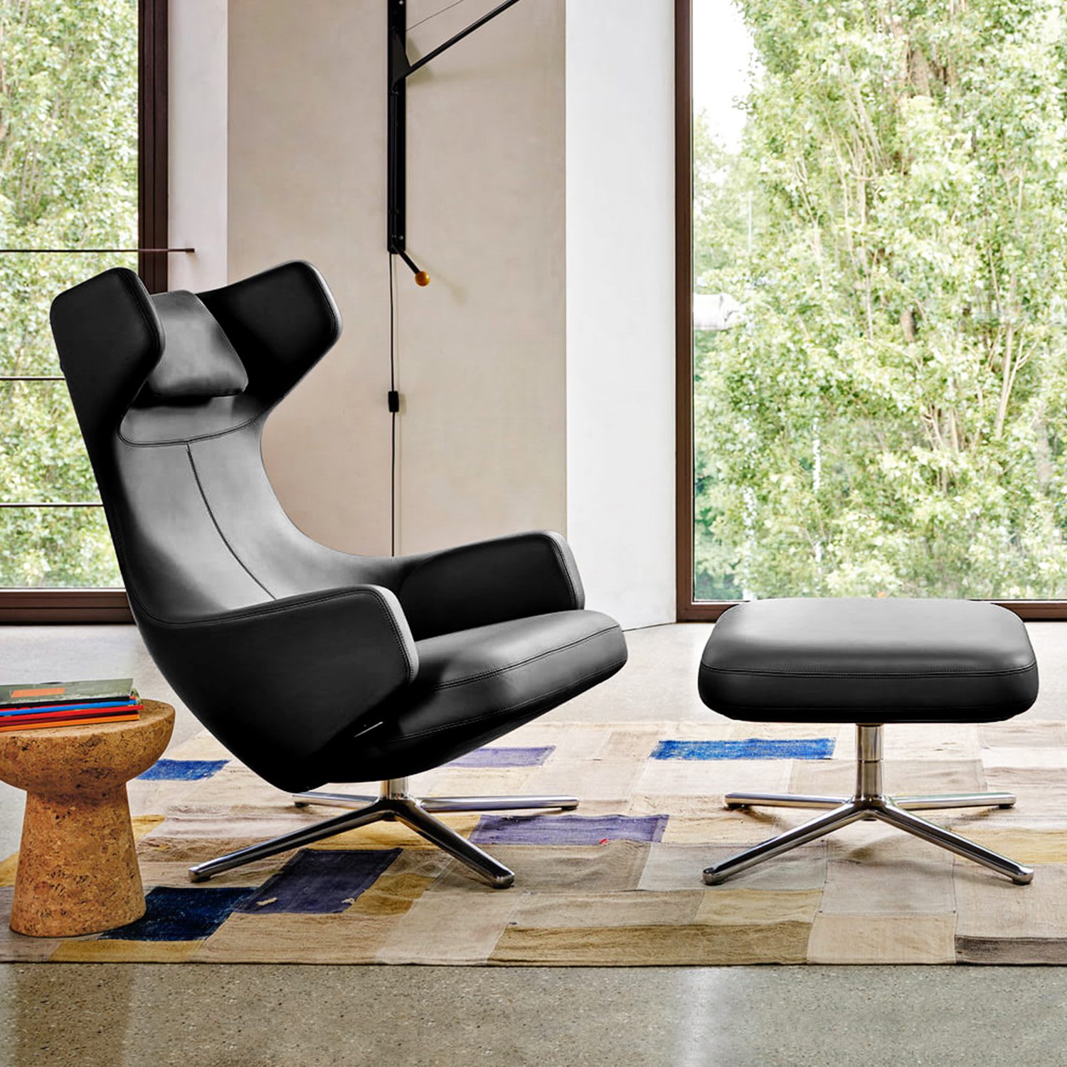 Grand Repos Lounge Chair and Ottoman Replica | Sohnne® Grand Repos Black 1 - Grand Repos
