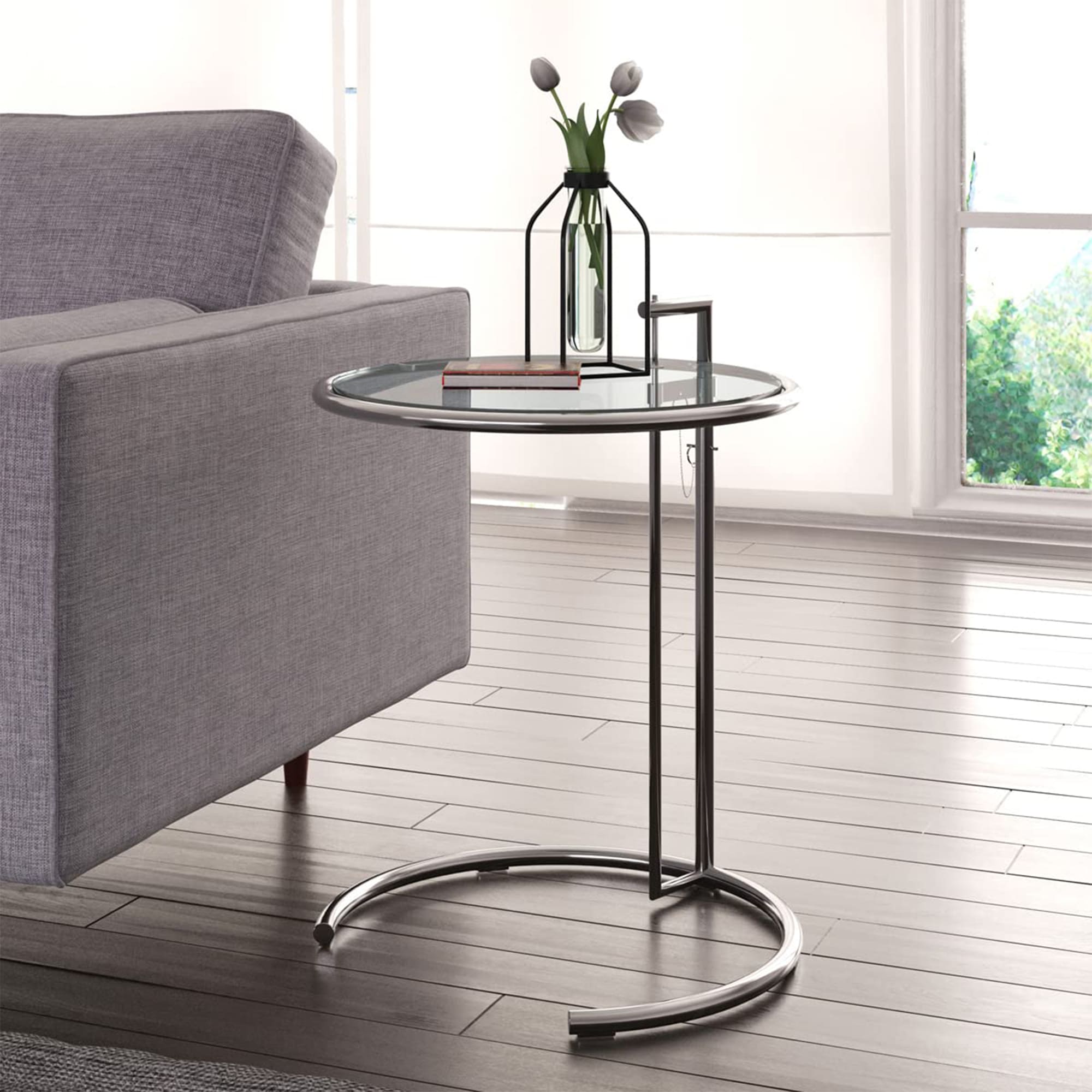 E1027 Side Table Replica | Sohnne® FuranoSideTable Silver 1 - E1027 Side Table