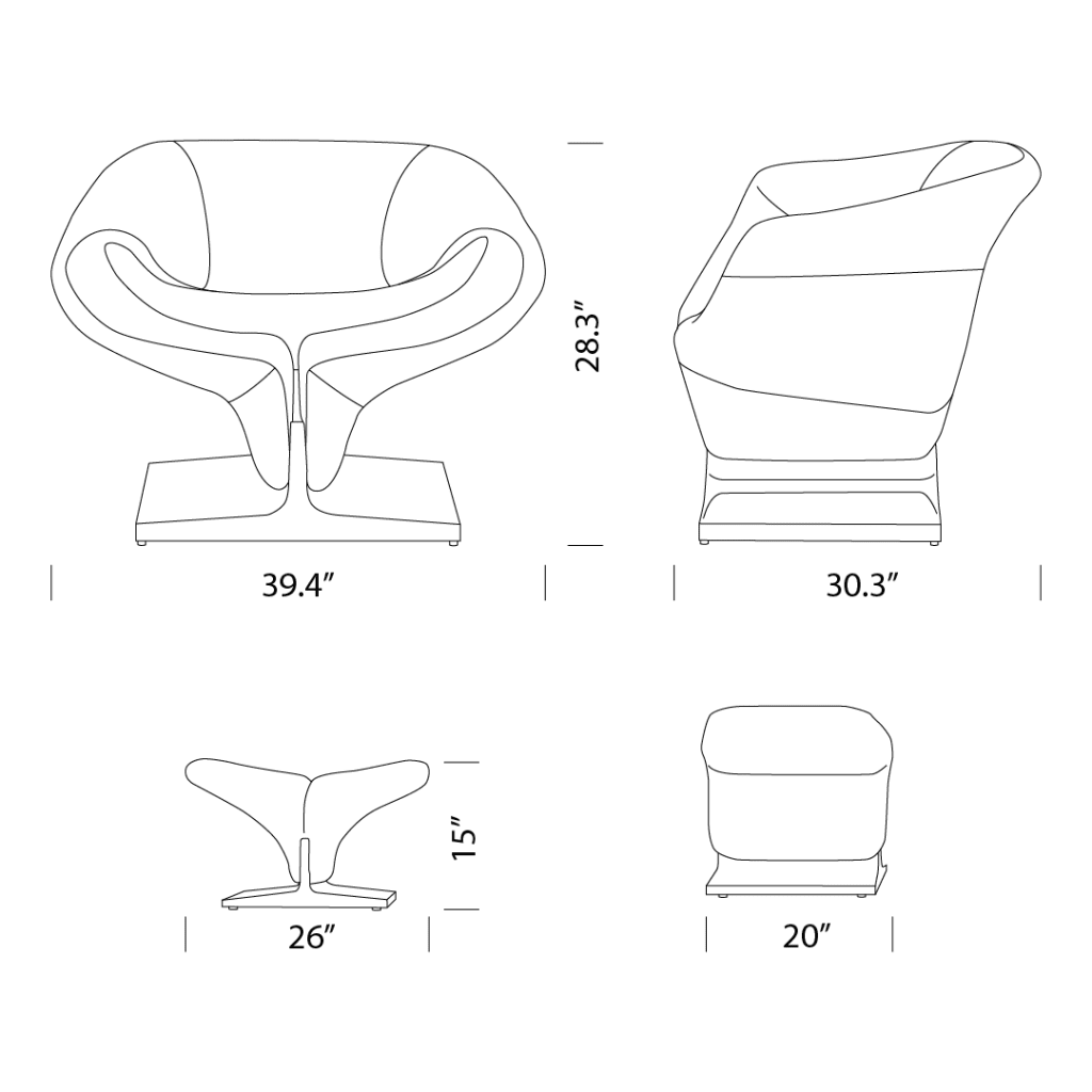 Ribbon Chair & Ottoman Replica Dimensions Mobile | Sohnne® Ribbon Chair Ottoman Replica Dimensions Mobile - ribbon chair, ottoman