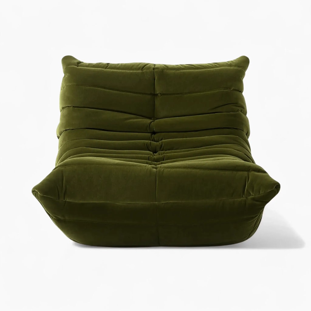 Togo Fireside Fabric Green Velvet 1 1 Togo Fireside Fabric Green Velvet 1 1 - Togo
