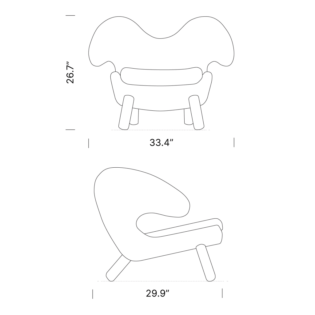Dimensions Pelican Chair Replica Mobile | Sohnne® Dimensions Pelican Chair Replica Mobile - Pelican Chair