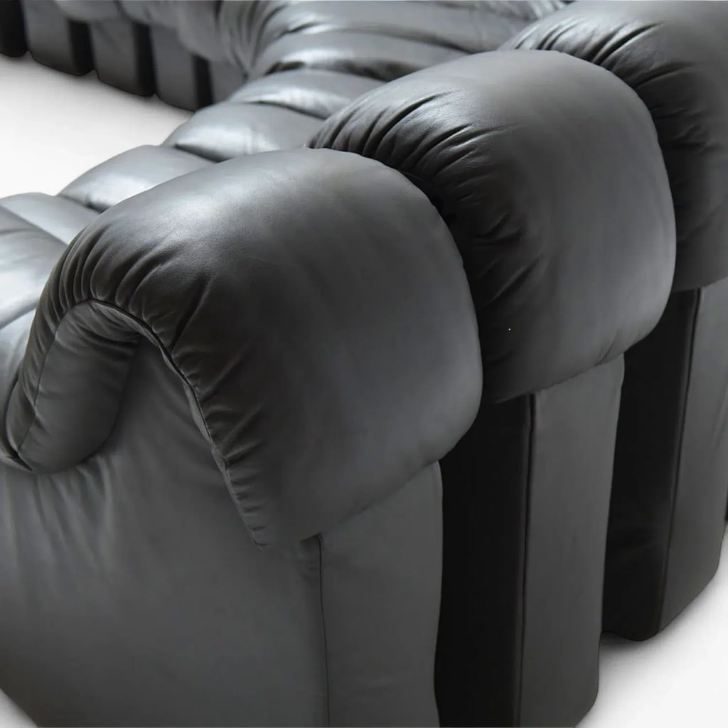 DS 600 Modular Sofa Black Vegan Leather 10 DS 600 Modular Sofa Black Vegan Leather 10 - DS 600