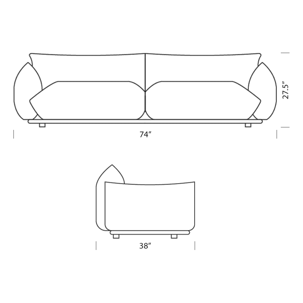 Marenco Sofa 2 Seater Replica Dimensions Mobile | Sohnne® Marenco Sofa 2 Seater Replica Dimensions Mobile - Marenco Sofa