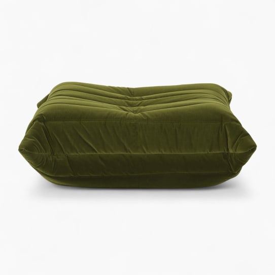 Ducaroy Ottoman Fabric Green Velvet 1