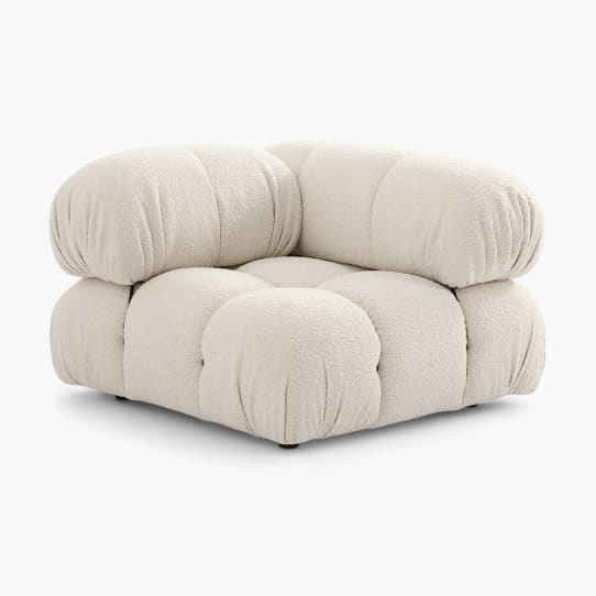 Camaleonda Module Corner Boucle White 3 1 - Camaleonda