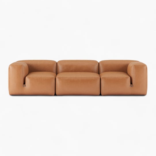 Le Mura Sofa Tan Leather 3 - Le Mura Sofa