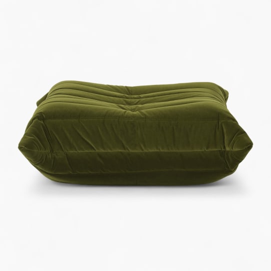 Ducaroy Ottoman Fabric Green Velvet 1