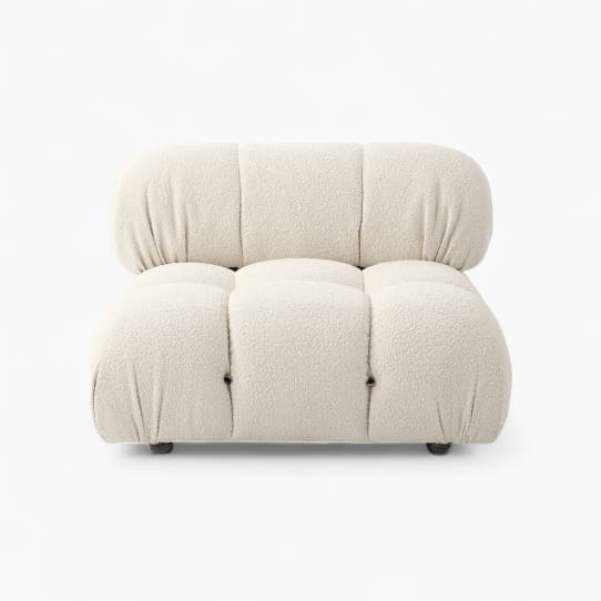 Camaleonda Module Armless Boucle White 4 | Sohnne® Camaleonda Module Armless Boucle White 4 - Camaleonda