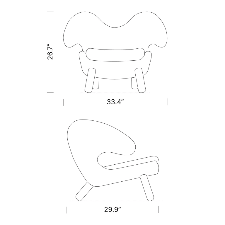 Dimensions Pelican Chair Replica Mobile | Sohnne® Dimensions Pelican Chair Replica Mobile - Pelican Chair