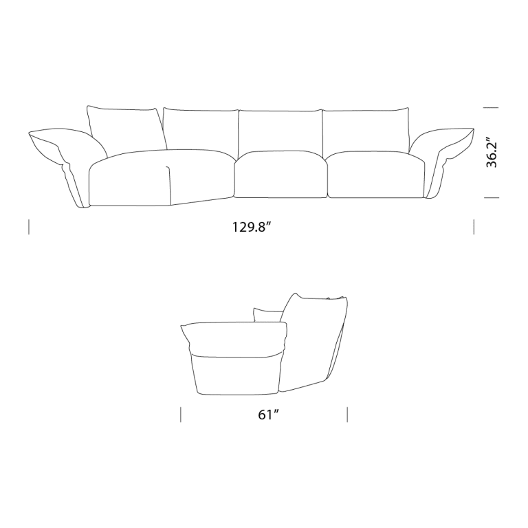 Francesco Binfare Standard Sofa Replica Dimensions Mobile | Sohnne® Francesco Binfare Standard Sofa Replica Dimensions Mobile - standard sofa