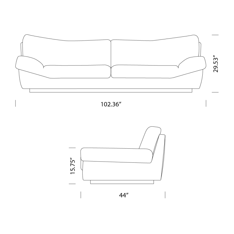 Divano milano Sofa Replica Dimensions Mobile | Sohnne® Divano milano Sofa Replica Dimensions Mobile - Milano Sofa Replica, hardwood