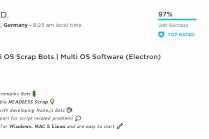 Portfolio for Multi OS Scrap Bots | Node.js Bots