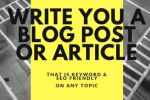 Portfolio for Blogs & Articles Writing