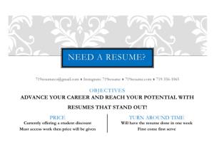 Portfolio for Resume and Cover Letter Writing