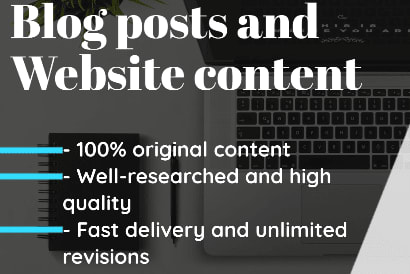 Portfolio for SEO optimized blogs and website content