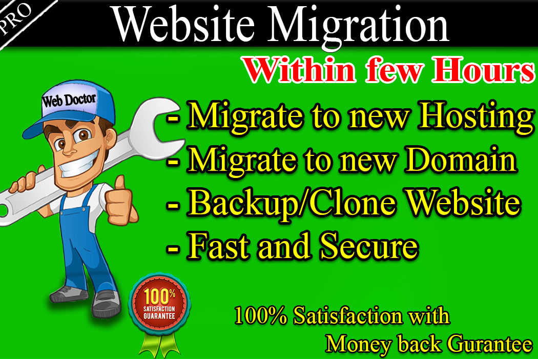 Portfolio for Website Migration on new Hosting/Domain