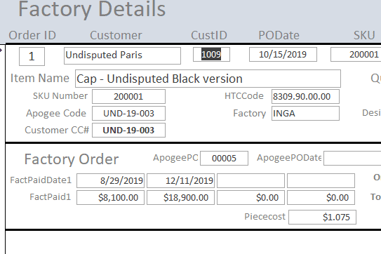 Portfolio for Microsoft Access Database Development