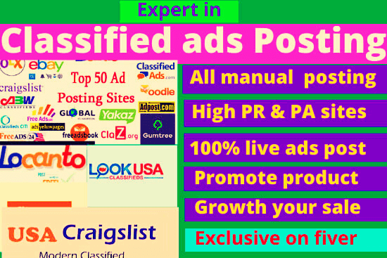 Portfolio for CLASSIFIED ADS POSTING