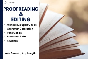 Portfolio for Proofreading and Editing