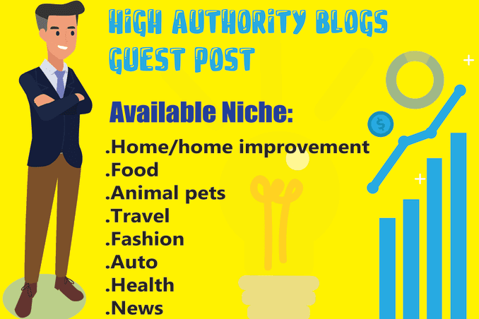 Portfolio for high authority guest blogging, backlinks