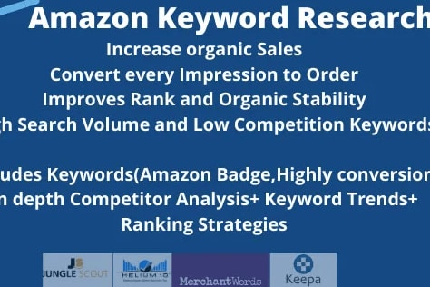 Portfolio for amazon keyword and product research