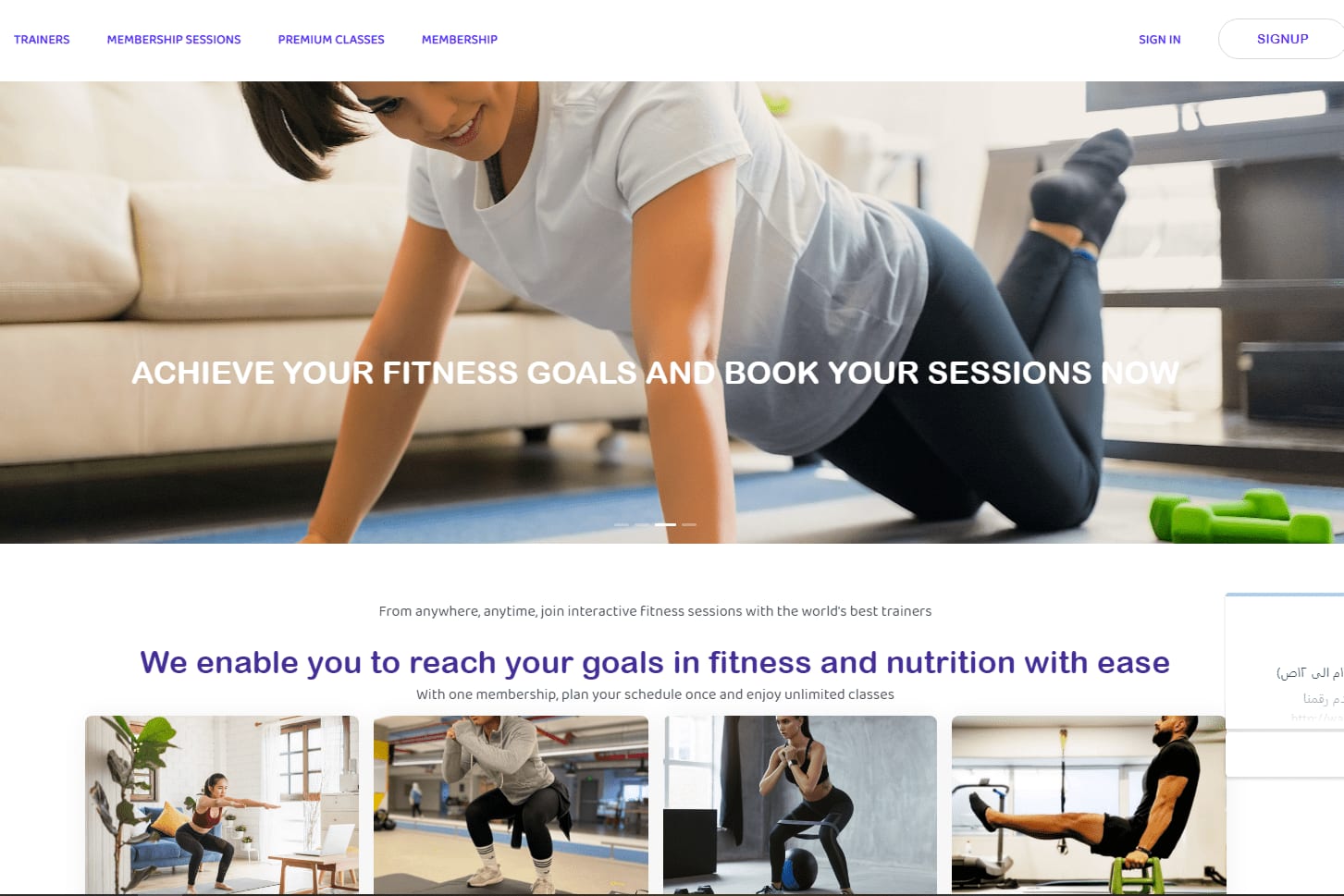 Portfolio for Fitness Website & APP development