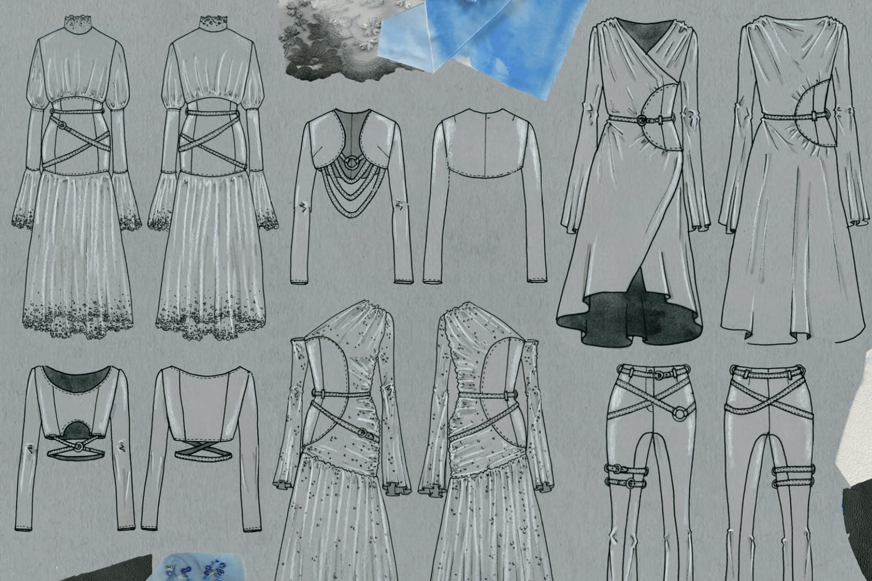 Portfolio for Fashion Flats and Technical Drawings