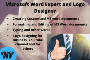 Portfolio for Microsoft word expert and Logo designer