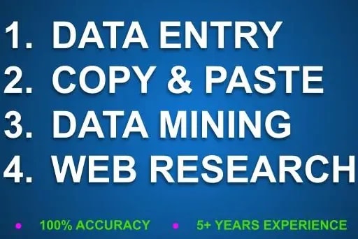 Portfolio for Data entry and data  management expart