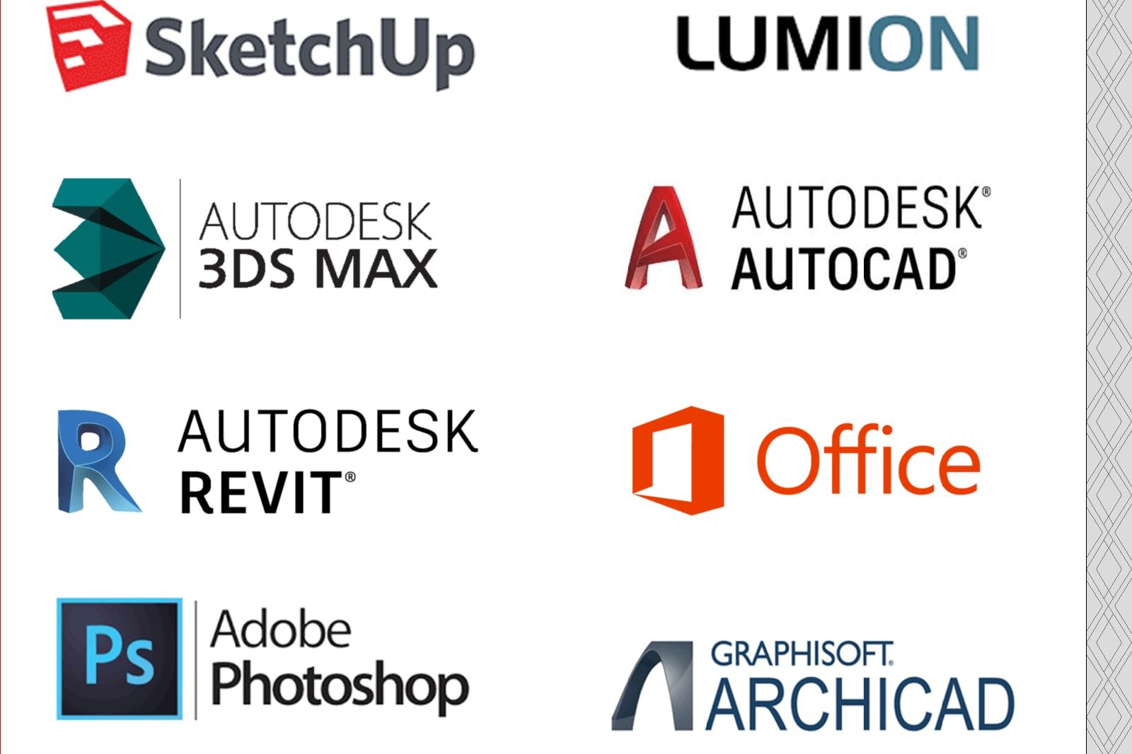 Portfolio for Autodesk Revit ,Autodesk AutoCAD ,Lumion