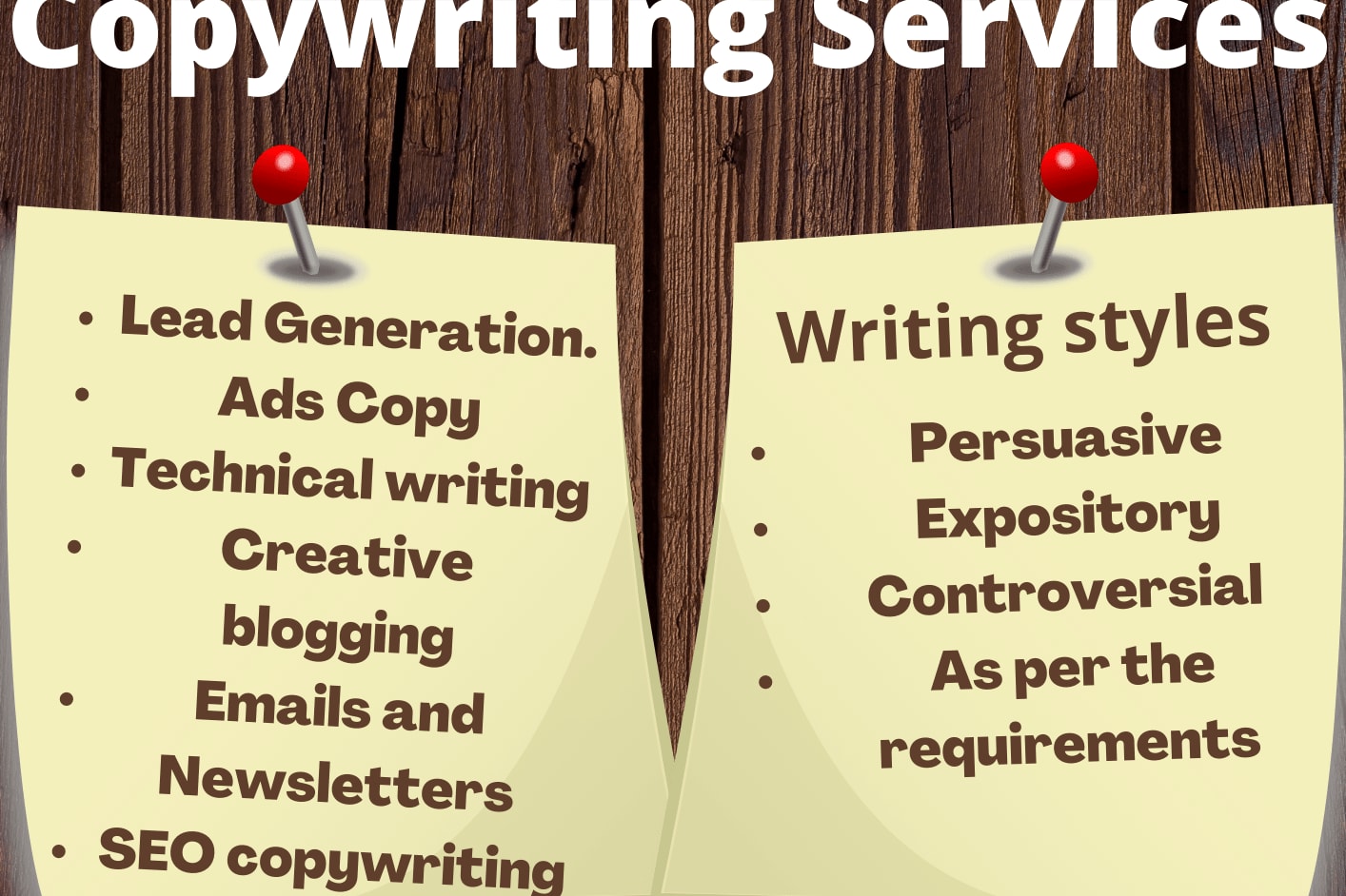 Portfolio for Copywriting